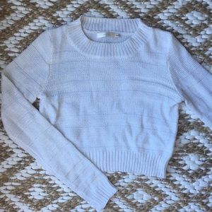 White cropped sweater